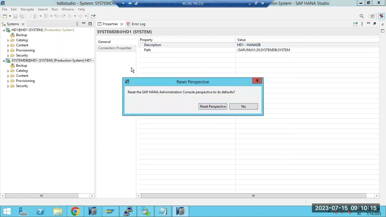 SAP HANA STUDIO ADMINISTRATION - Session 1