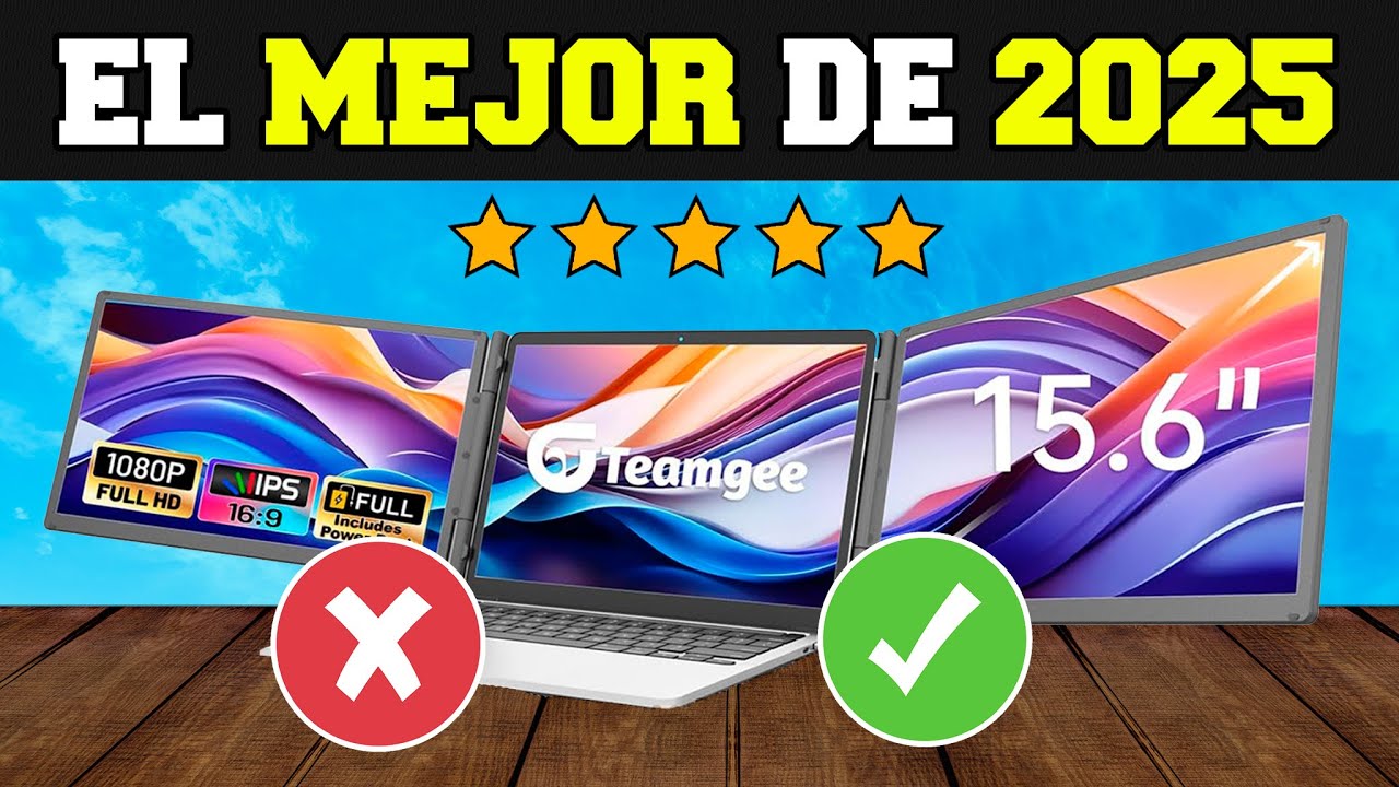 🔥 TOP 3 Mejores Monitores Port&aacute;tiles de Triple Pantalla para Laptop | Teamgee, Kwumsy y Domyfan