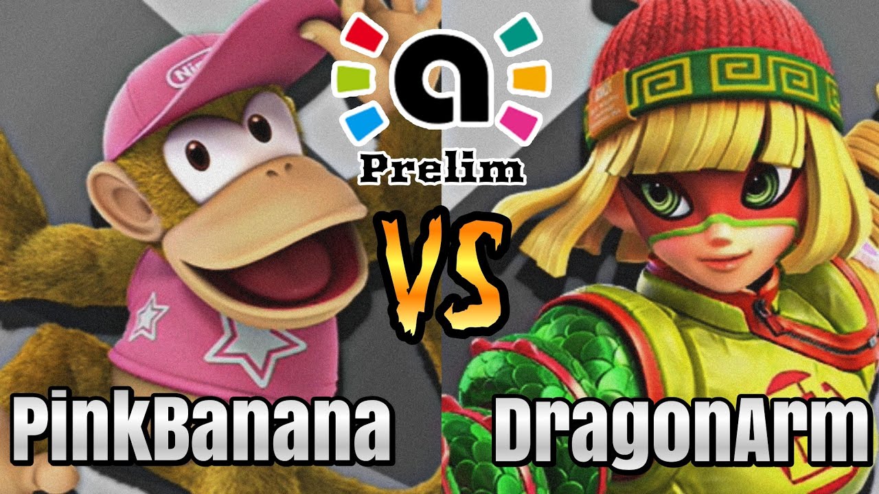 Smash Ultimate Amiibo: PinkBanana (Diddy Kong) vs DragonArm (Min Min) | Prelim