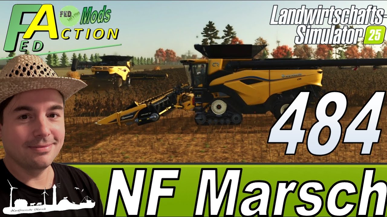 LS25 🚜 484 NF Marsch 4fach Die letzte Ernte sind Sonnenblumen #landwirtschaftssimulator25 #letsplay