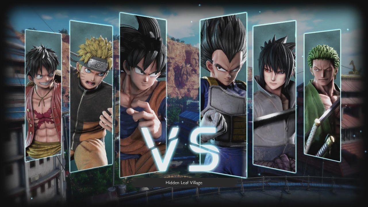 Goku, Naruto, Luffy vs Vegeta, Sasuke, ZoroJUMP FORCE