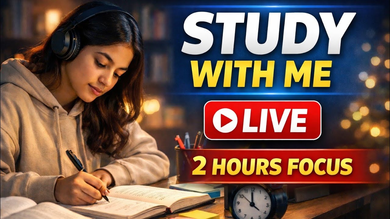 Let’s Study Together 🔴 LIVE | 2 Hours Focus