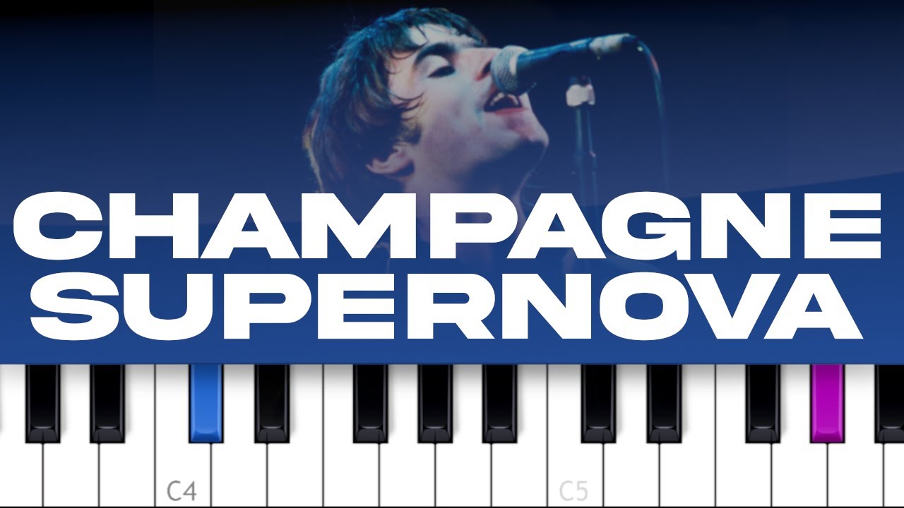 Oasis - Champagne Supernova  (piano tutorial)