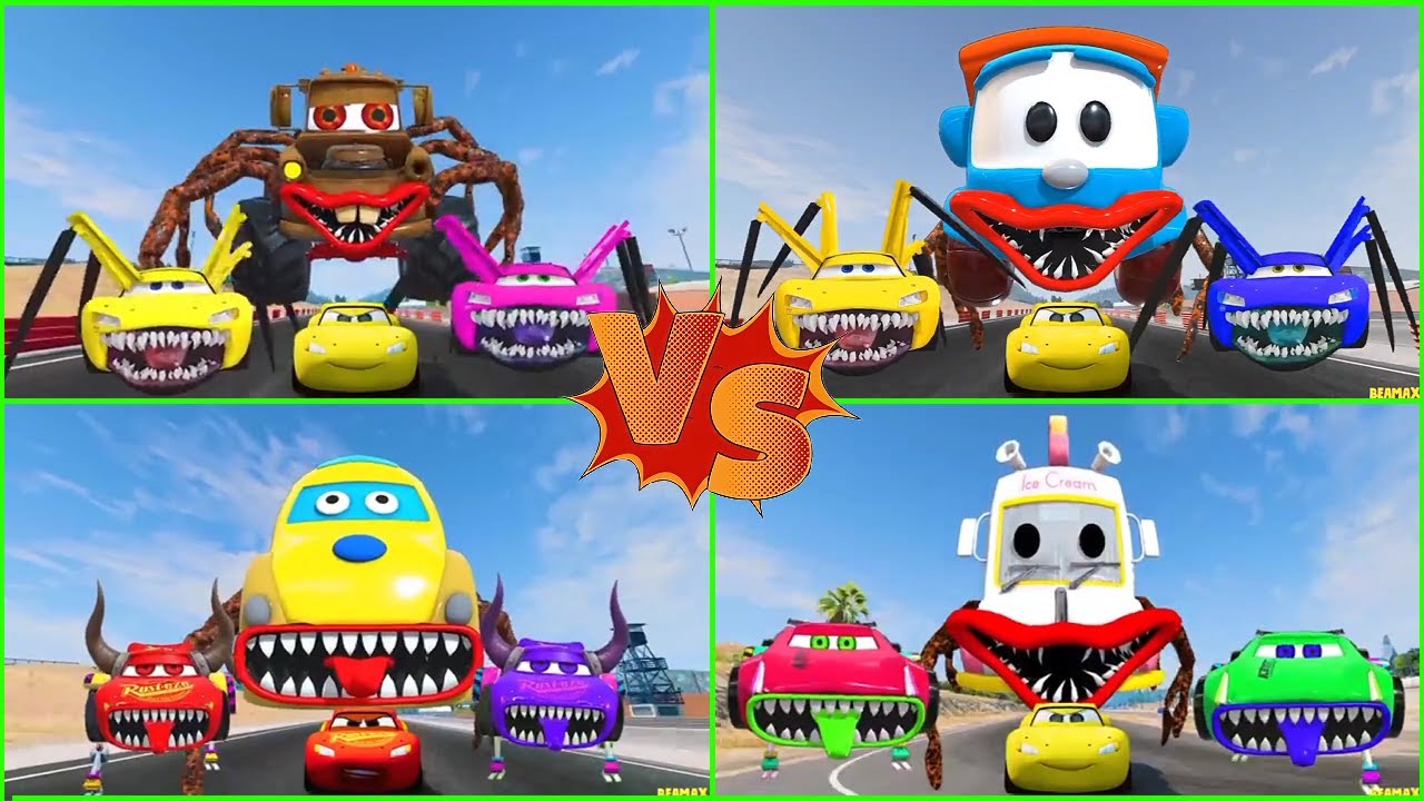 ULTIMATE CAR BATTLE! 🚗🔥 McQueen Eater vs Mega Monster Trucks | GTA 5 FIGHT