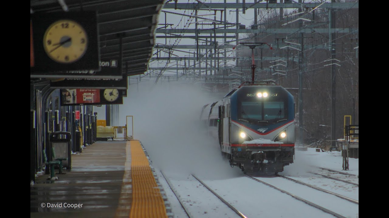 Snowy Speedway: Amtrak & NJ Transit at Princeton Junction - 2/2/21