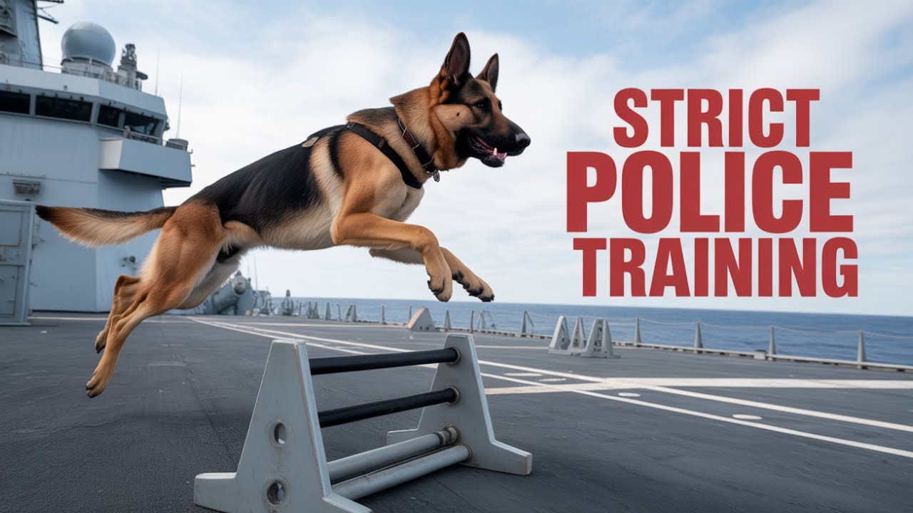 Training the police dog REX on the destroyer is very strict by k9 training germanshepherd breed