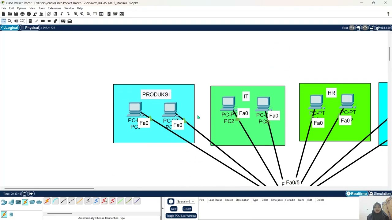 SIMULASI VLAN DAN ANALISIS BOTTELNECK PADA INTER-VLAN ROUTING