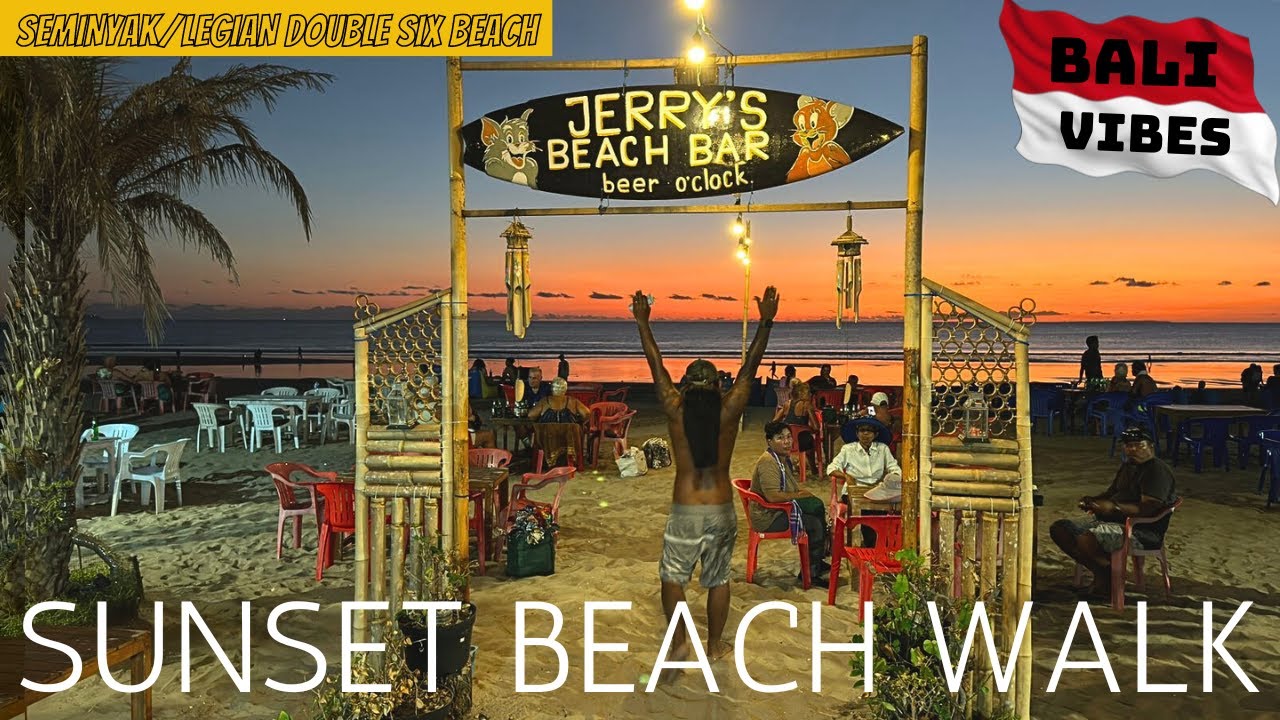 Bali Seminyak sunset Beach Walk Double Six Beach, Sunset in Bali