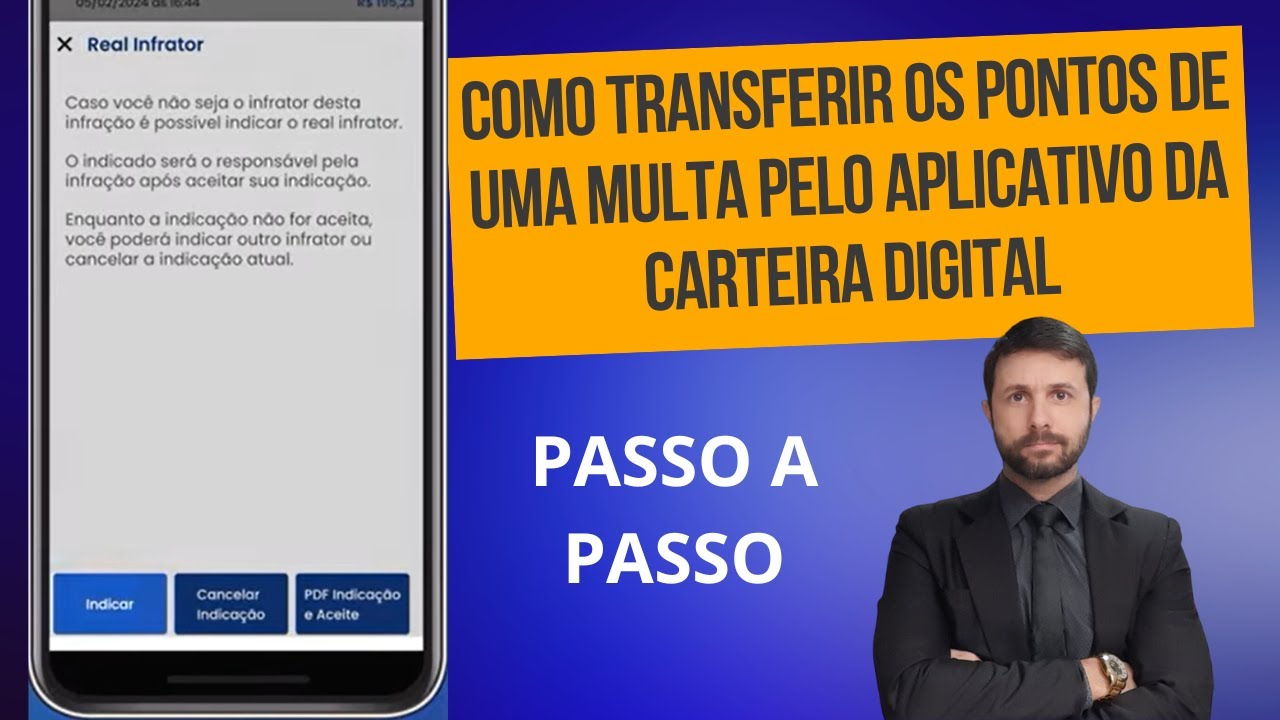 Como fazer a transferência de pontos de uma multa pelo aplicativo da CDT - passo a passo
