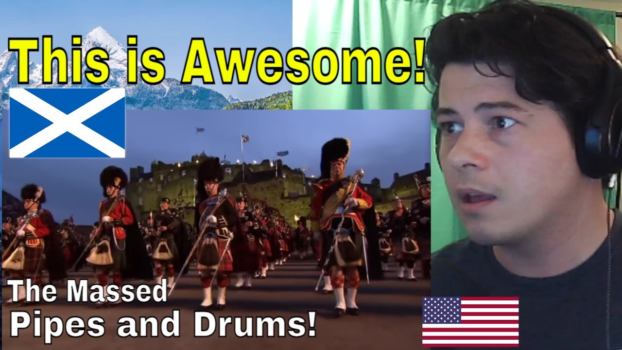 American Reacts The Massed Pipes & Drums - Edinburgh Military Tattoo 2012