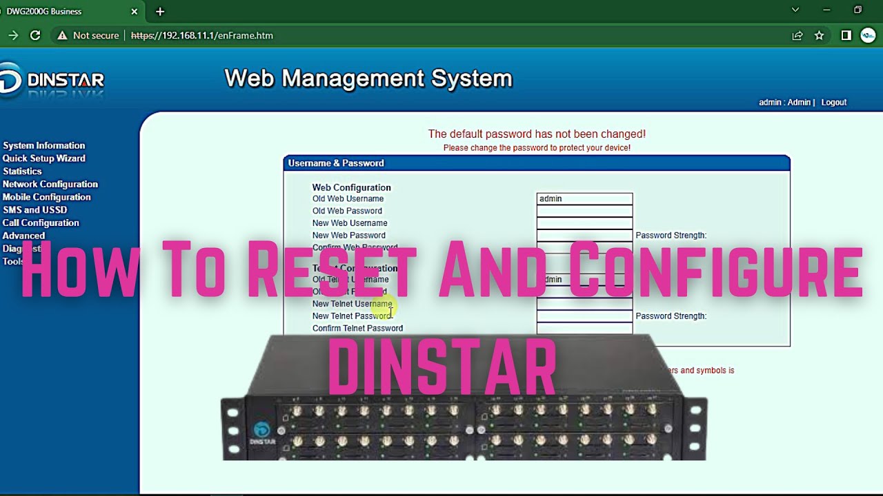 How To Configure DINSTAR Gateway|| DINSTAR Reset कैसे  करें?