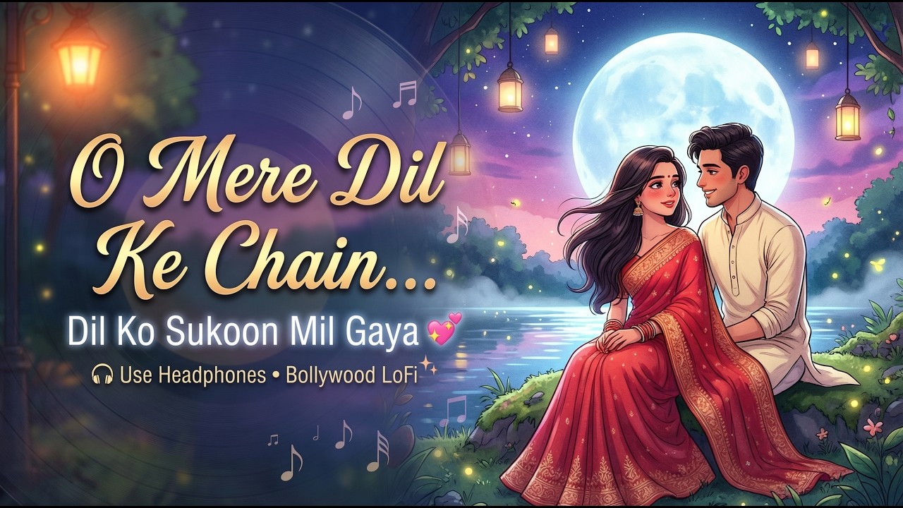 O Mere Dil Ke Chain ❤️ LoFi | Old Bollywood Romantic Song | Chill Hindi LoFi