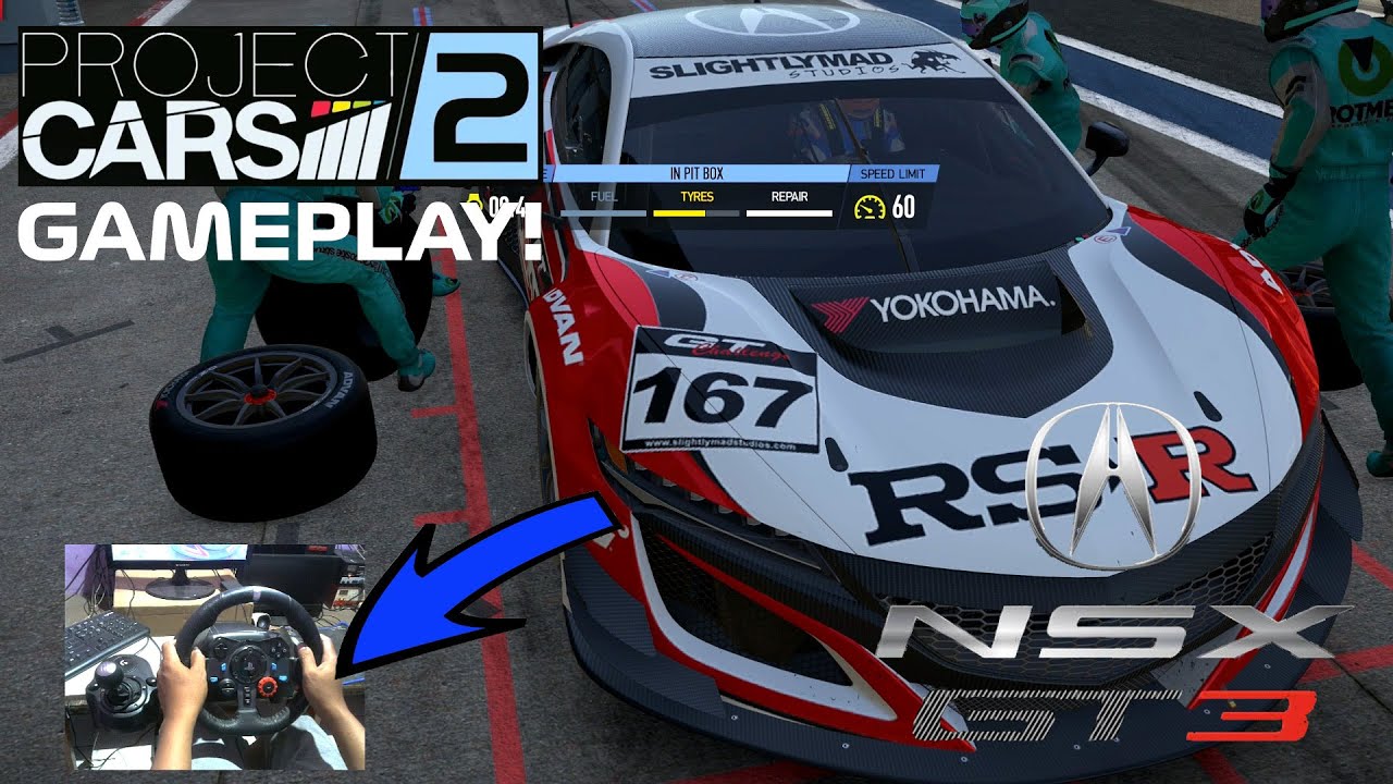 ACURA NSX GT3 | Project CARS 2 - Logitech G29 + H shifter |  Gameplay