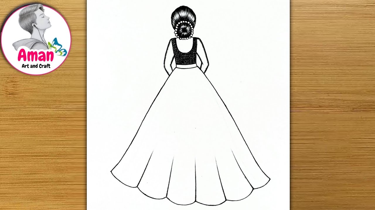 How to Draw Beautiful Girl in Traditional dress Pencil drawing | Easy Pencil drawing for beginners