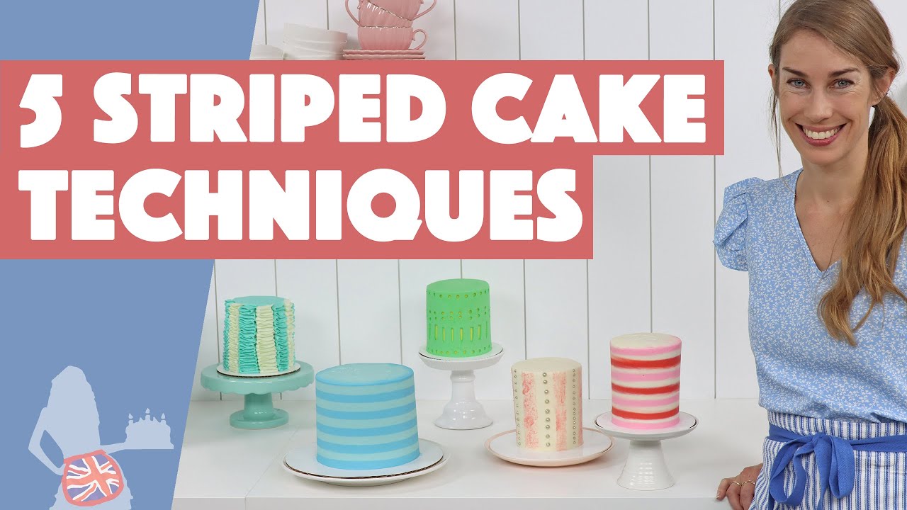 5 Striped Cake Techniques - no comb required!