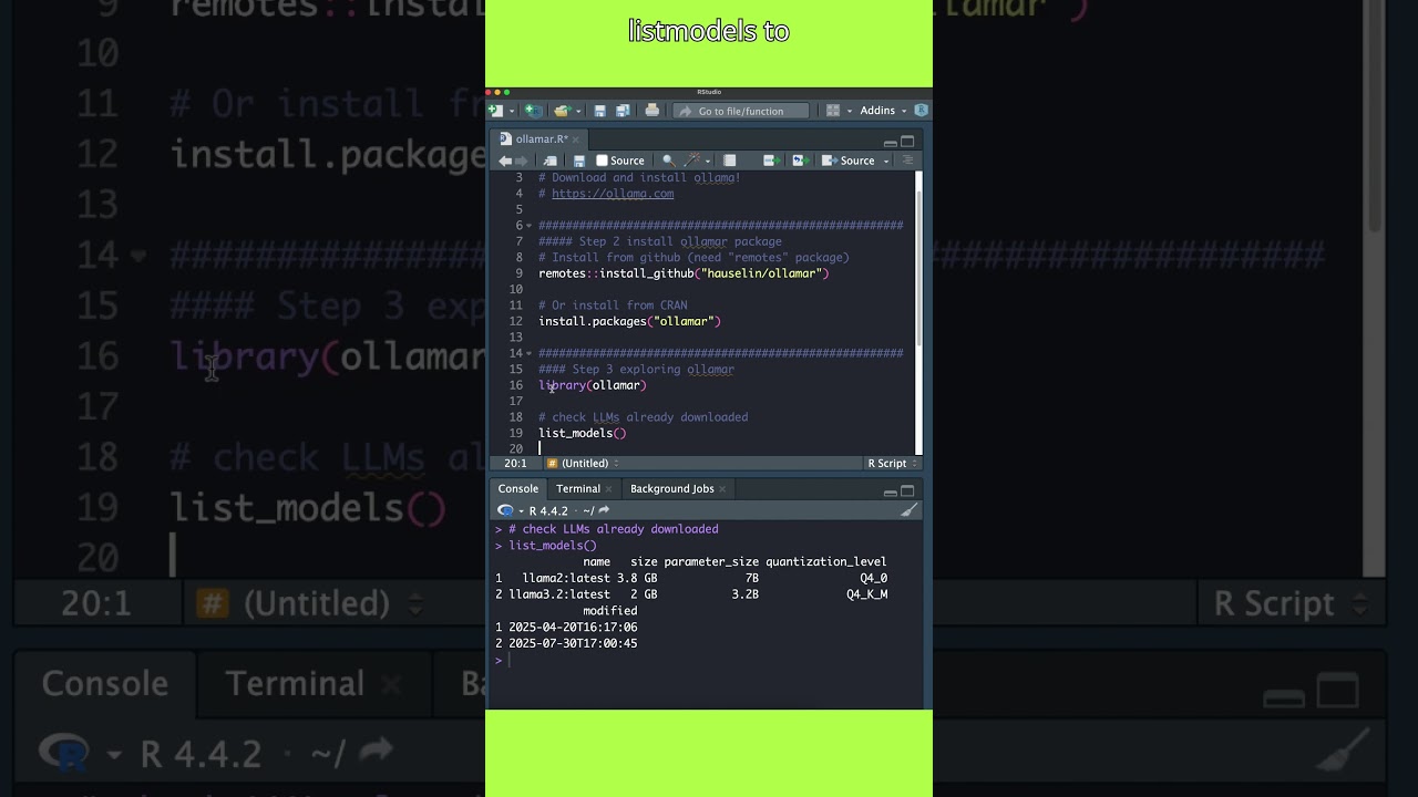 Concerned About Data Privacy 🔐? Run LLMs Locally in R with ollamar 🦙