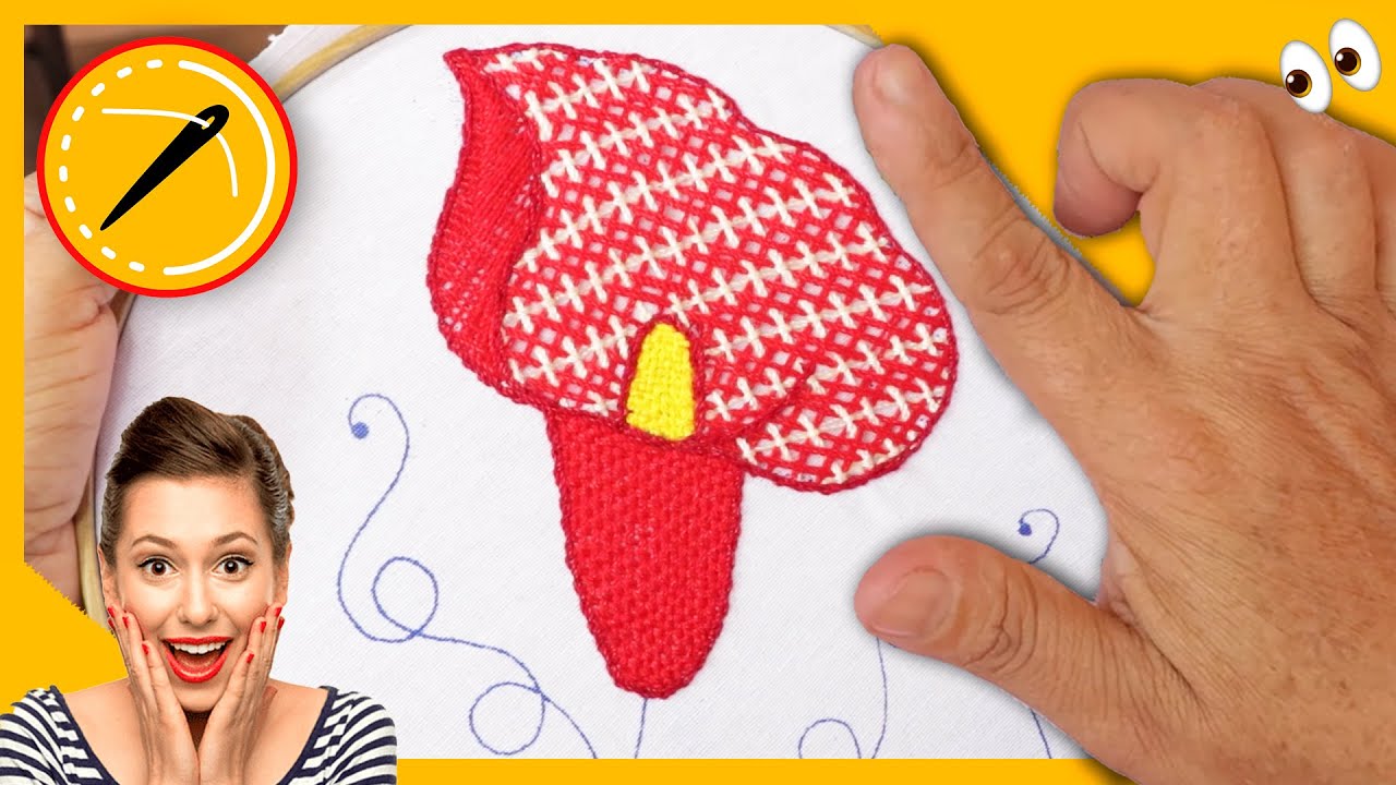 👀PUNTADA FACIL Y BONITA PARA ALCATRAZ🌷 BORDADOS FACILES 263
