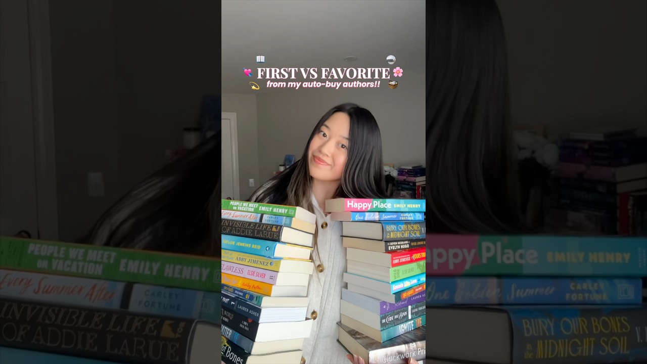 first vs fave books from some of my favorite authors!! 💘 #booktube #romancereader #booklover
