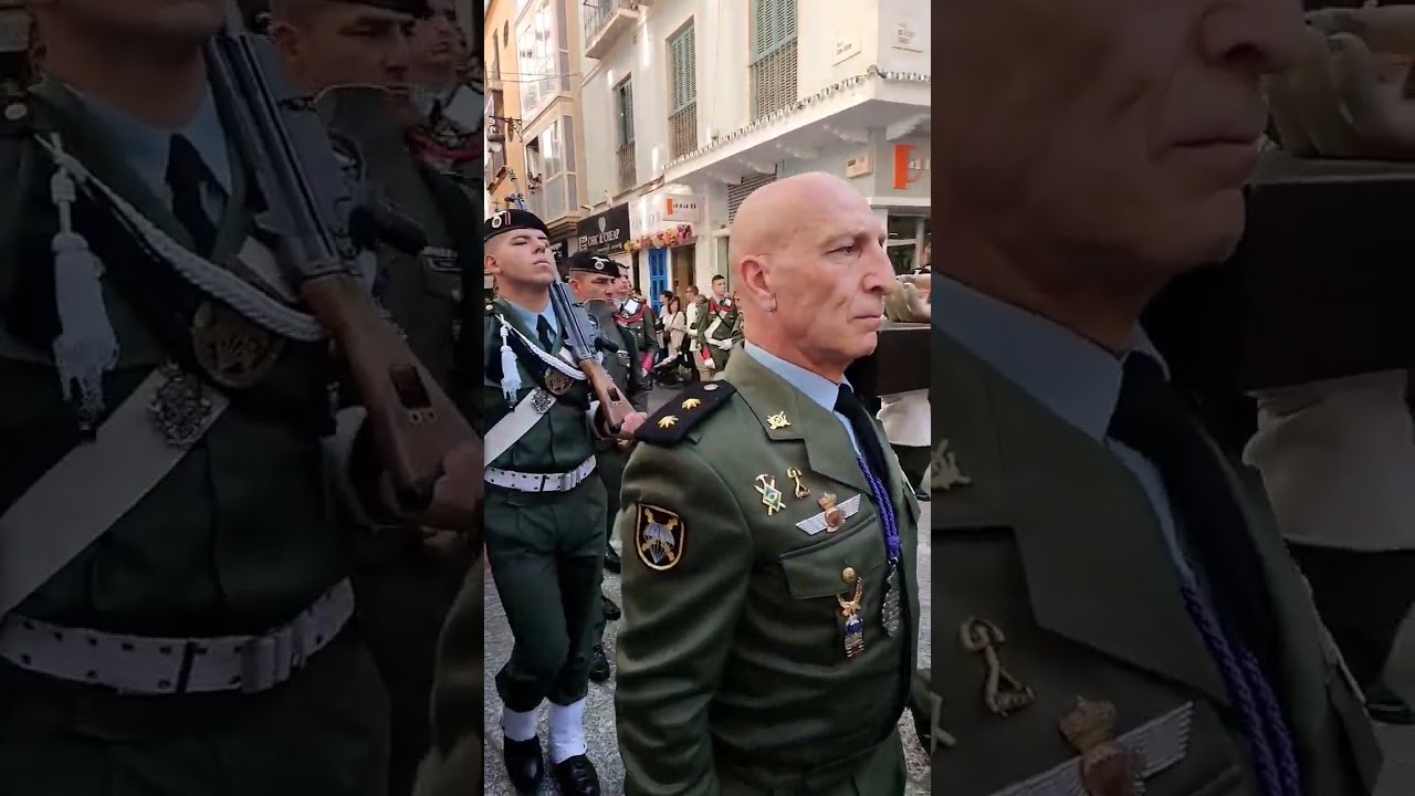 La Brigada Paracaidista     traslada al Cristo de &Aacute;nimas de Ciegos. M&aacute;laga 2023