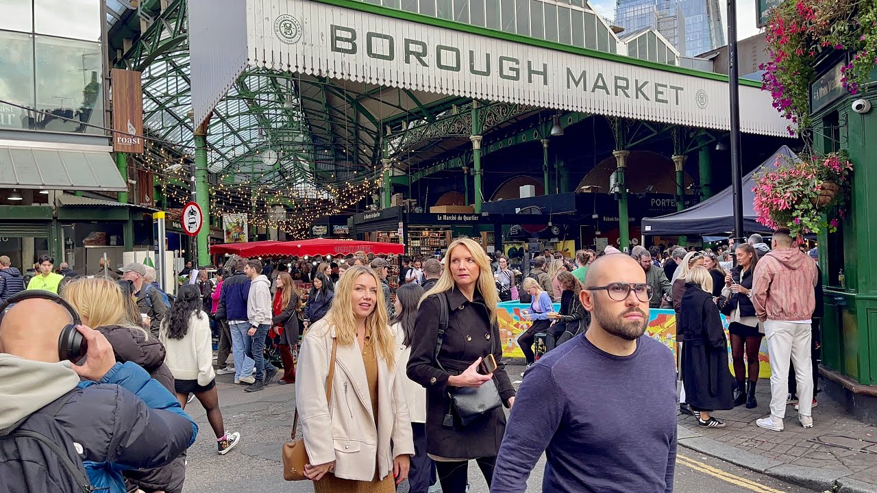 Borough Market London | London Walking Tour | Best of Borough Market | London Christmas Lights 2022