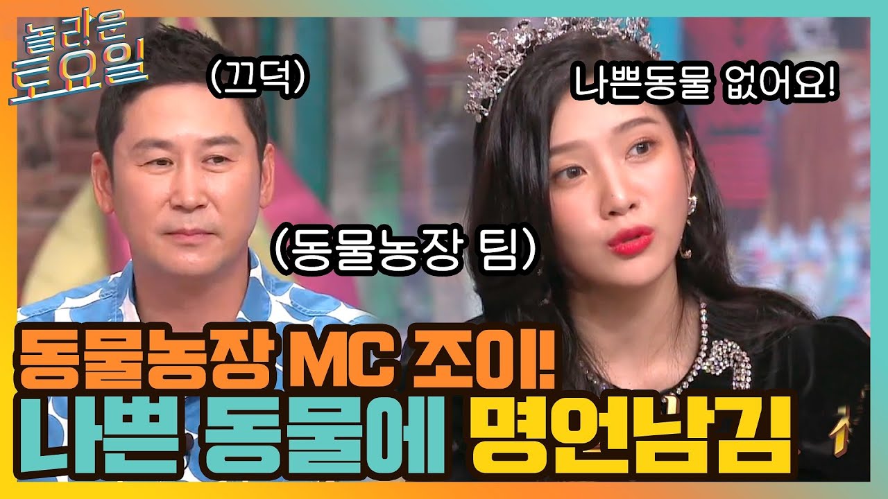 나쁜(?) 동물 총 등장! 동물농장 MC 조이 명언 "세상에 못된 동물이 어딨어요"