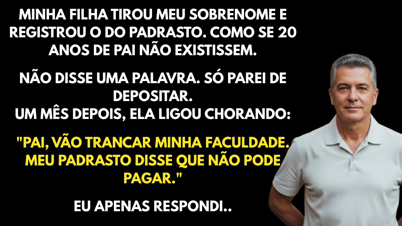 MINHA FILHA TIROU MEU SOBRENOME E COLOCLOU DO PADRASTO. UM MÊS DEPOIS, ME LIGOU: 