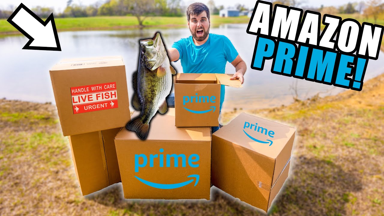 AMAZON PRIME STOCKS MY PONDS! *First Time FISHING THEM*