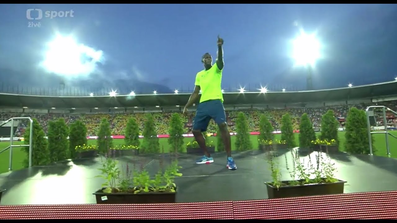 Usain Bolt Last Race 100m + Farewell (Ostrava)