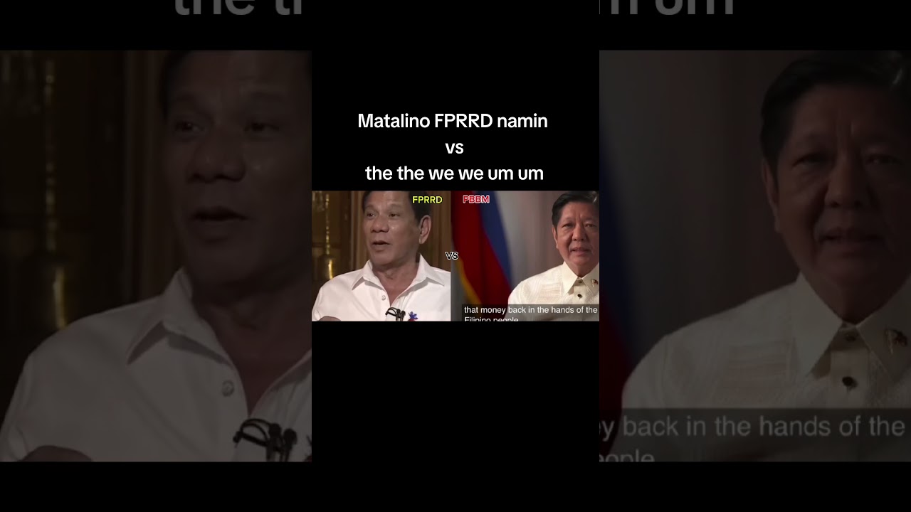 Former President Duterte vs President Marcos interview