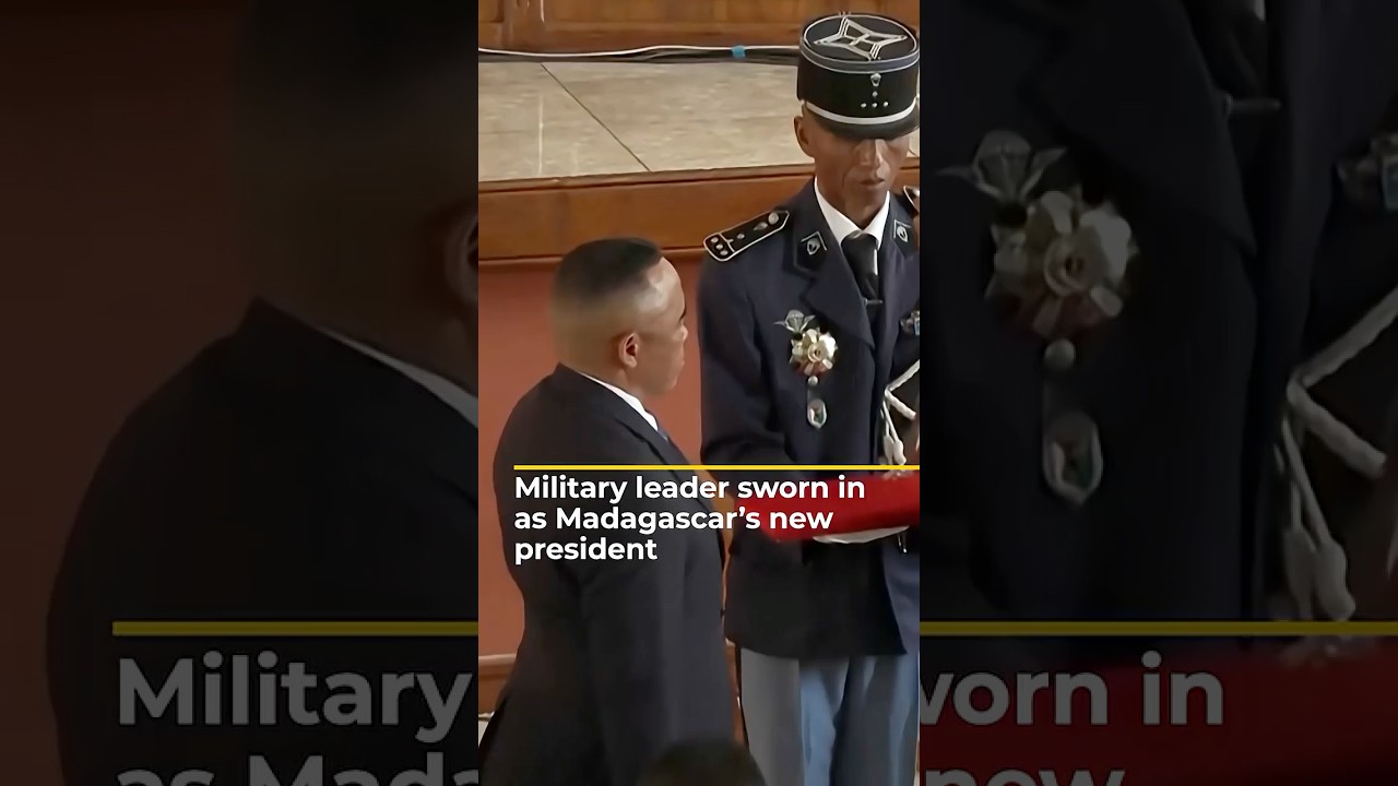 Military leader sworn in as Madagascar&rsquo;s new president | AJ #shorts
