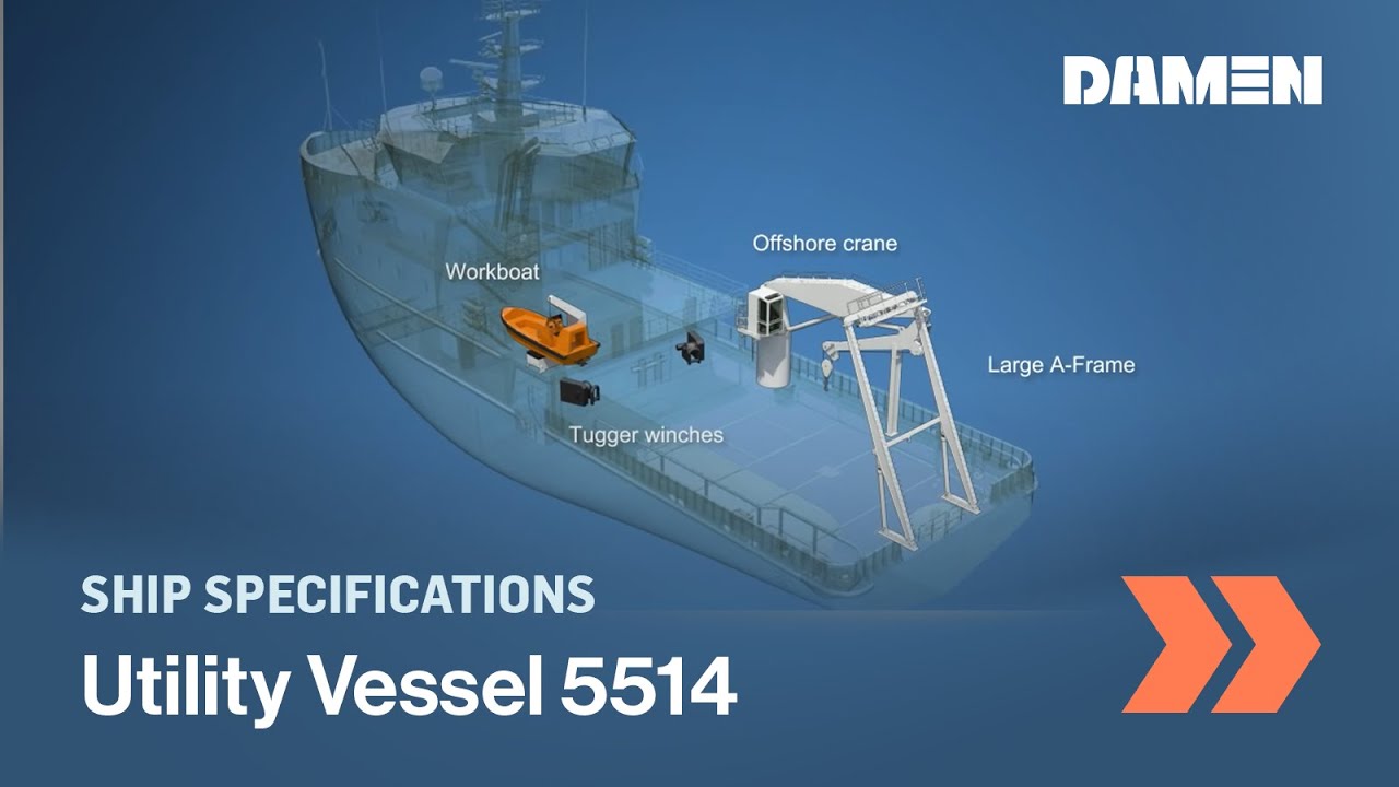 Utility Vessel 5514 | Ship Specifications | Damen Shipyards