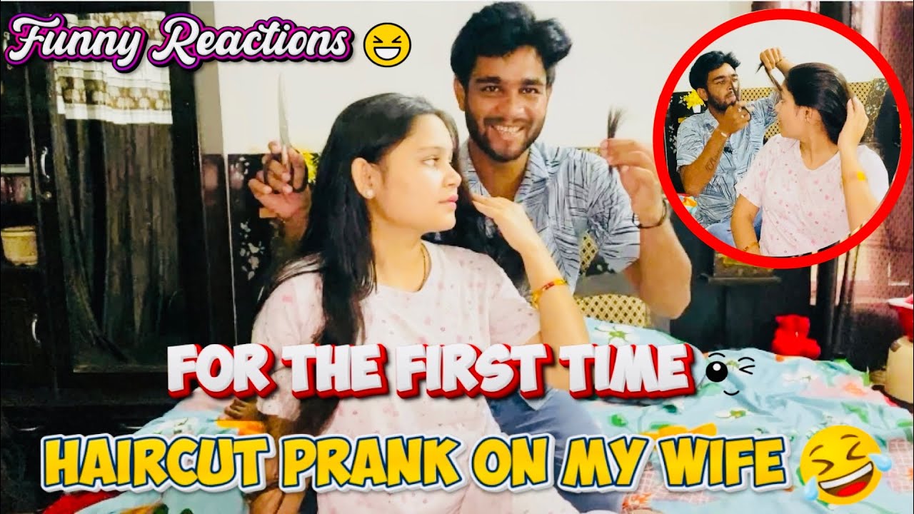 Haircut 💇‍♀️ Prank On My Wife 🤪🤣||For the First Time 😂❤️|| @GoldiPriya411 