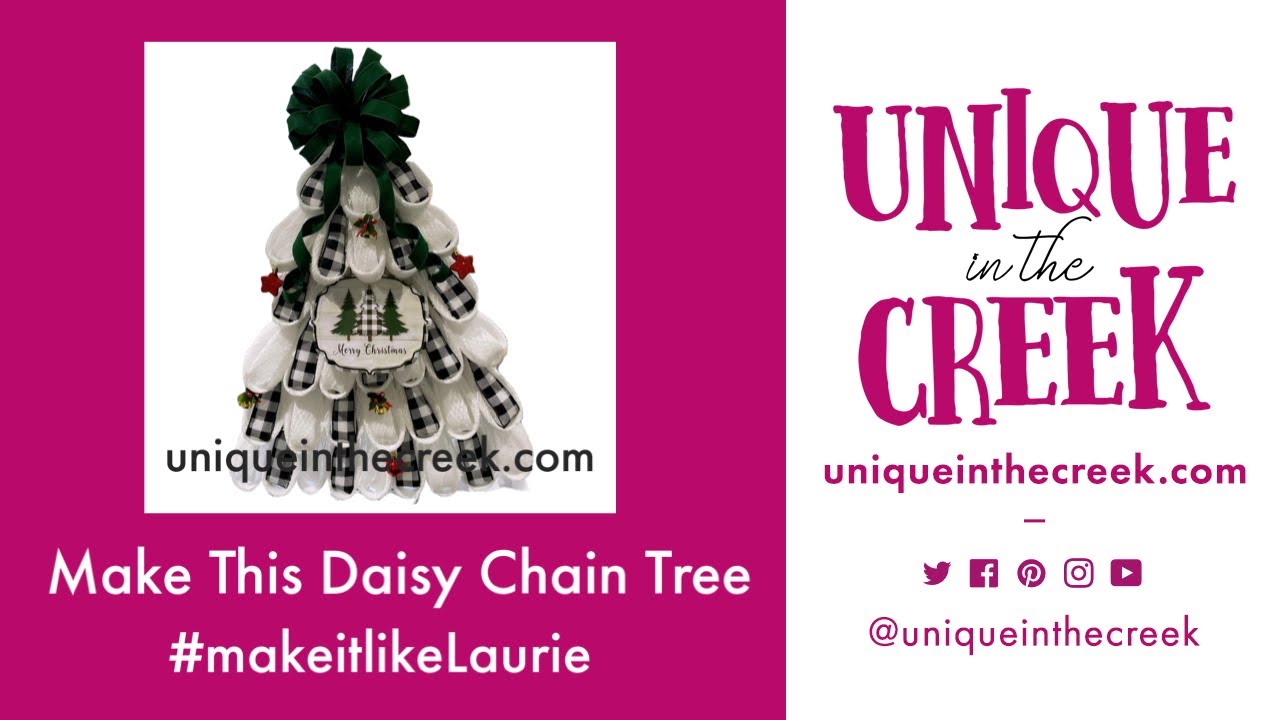 Creating A Stunning Daisy Chain Deco Mesh Christmas Tree On The UITC Triangle Board | KIT-075-TR