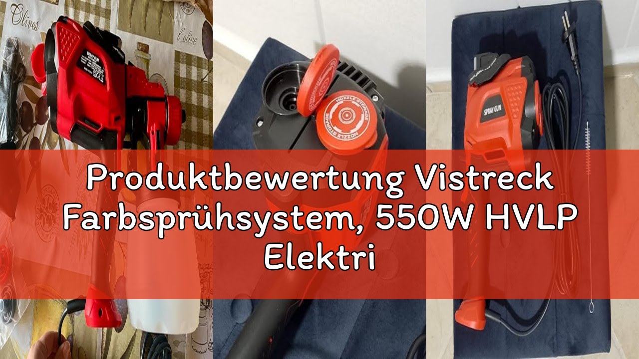 Produktbewertung Vistreck Farbsprühsystem, 550W HVLP Elektrische Spritzpistole, Elektrische Lackierp