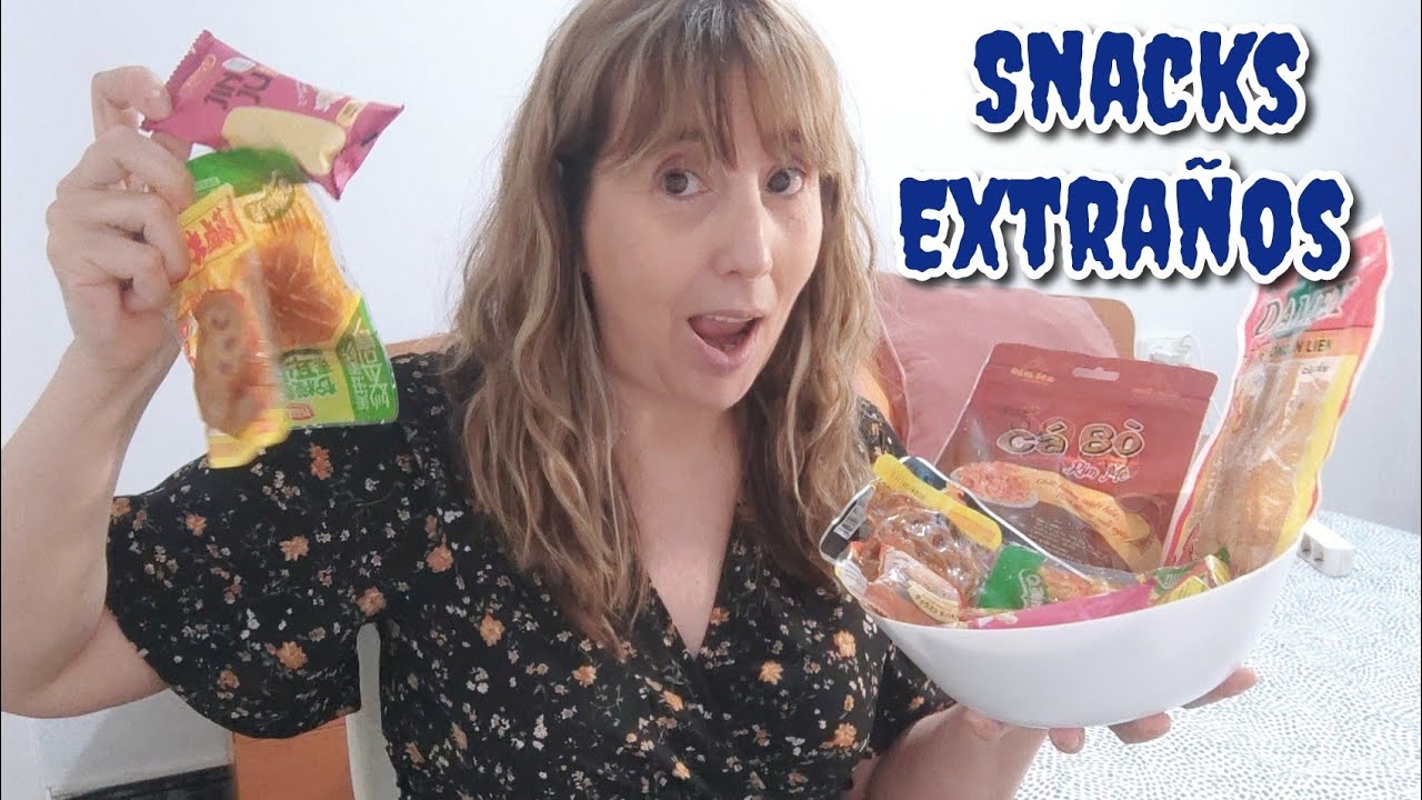 ASMR | probando comida de VIETNAM 🤯😵‍💫cosas muy RARAS que me trajo @ALBA K
