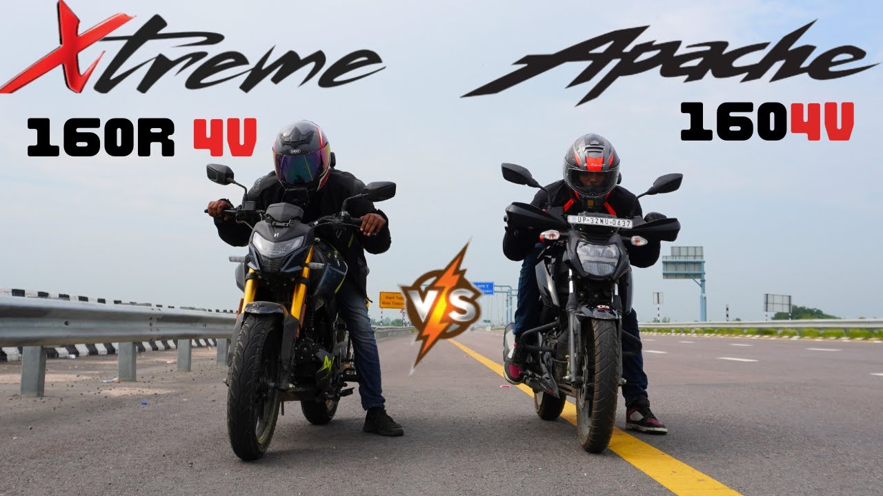2023 Hero Xtreme 160R 4V vs TVS Apache 160 4V Drag Race 🔥🔥🔥