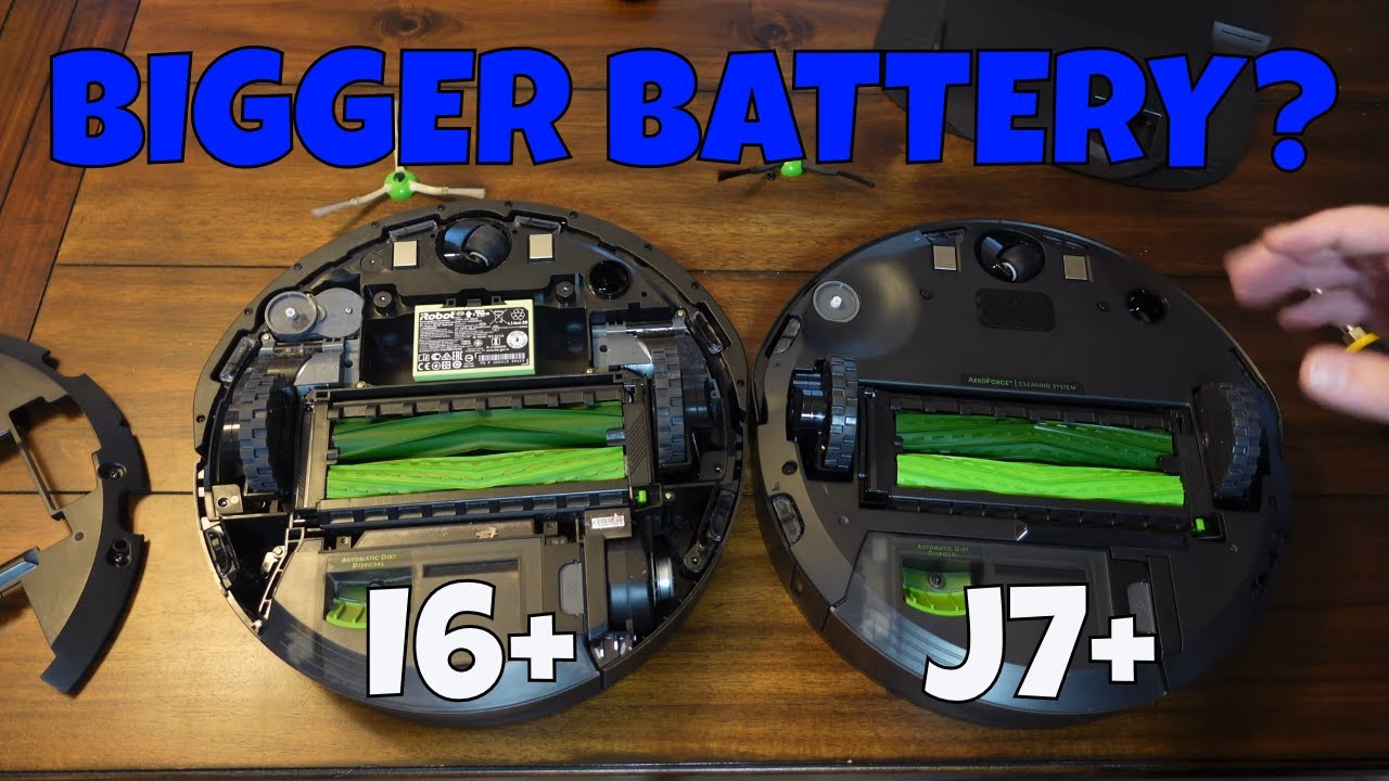iRobot J7 J7+ Robot Vacuum - Does it have a BIGGER Battery than the i6+ i7+ i8+? I sure hope so!