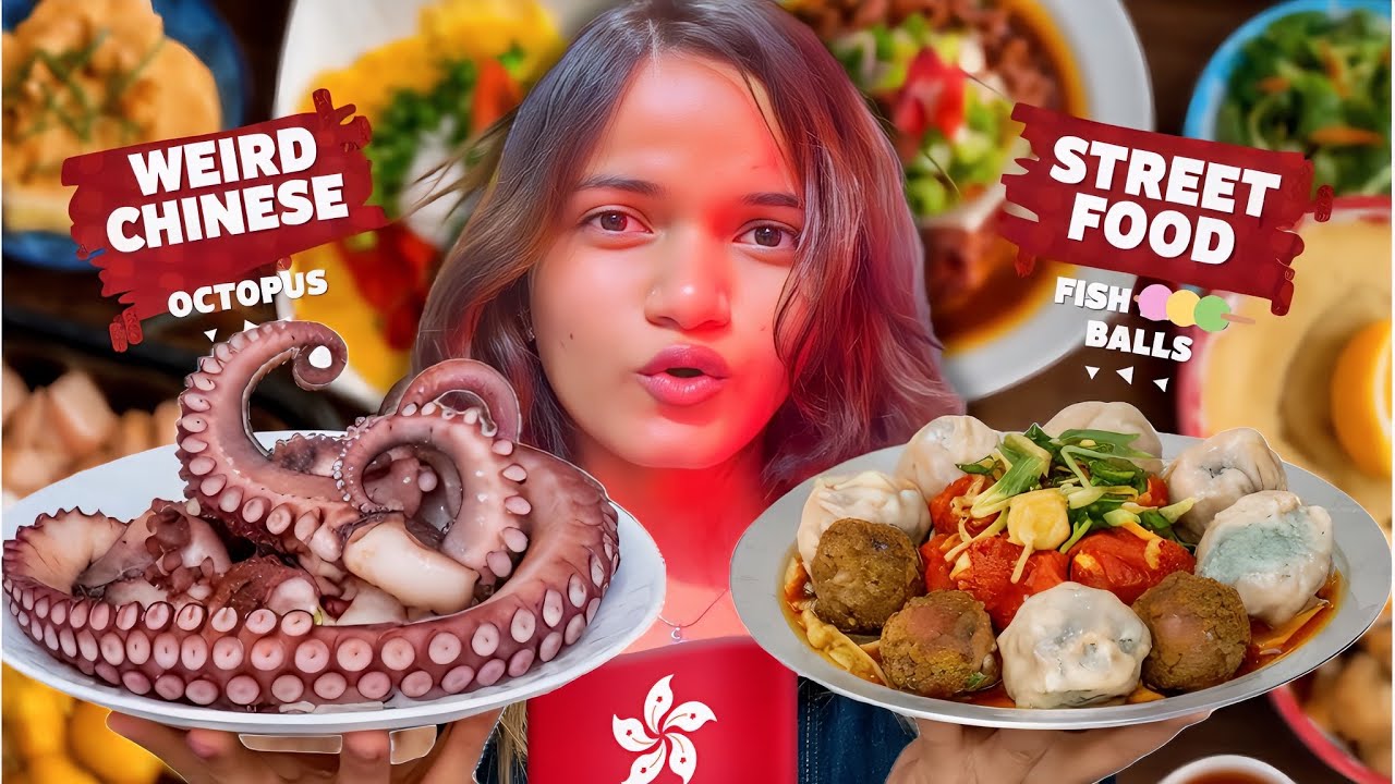 Chinese Street Food Challenge in ₹1000 in Hong Kong 🇭🇰