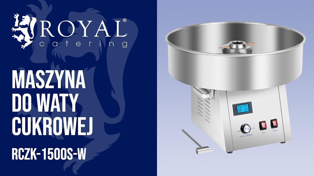 Maszyna do waty cukrowej Royal Catering RCZK-1500S-W | Prezentacja produktu 10010548