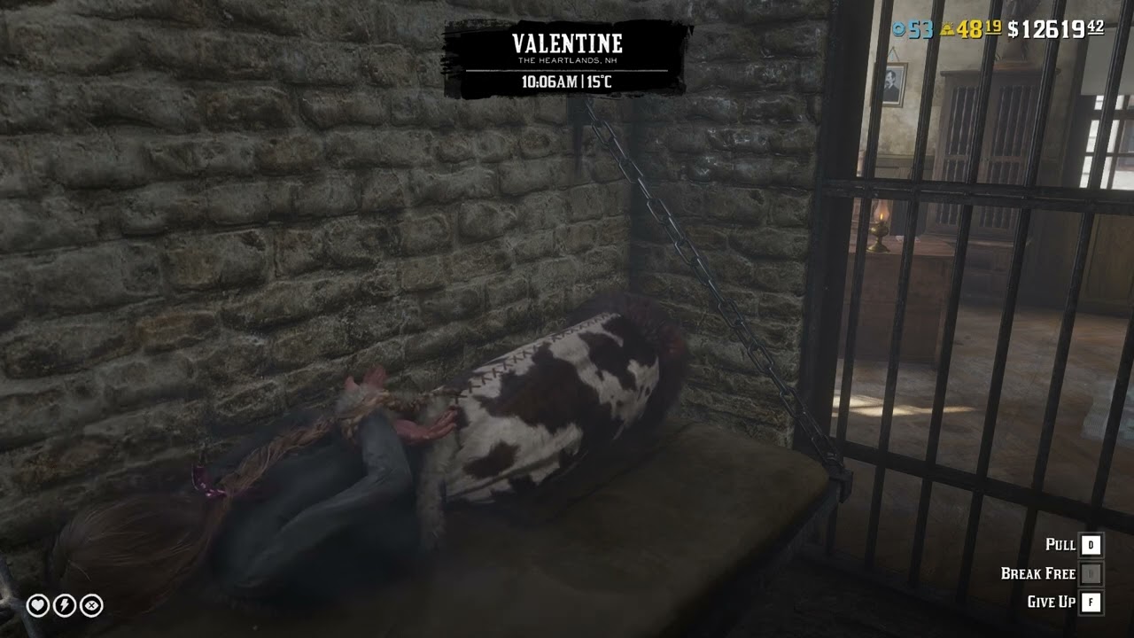 Captured by hostile outlaw and left in prison