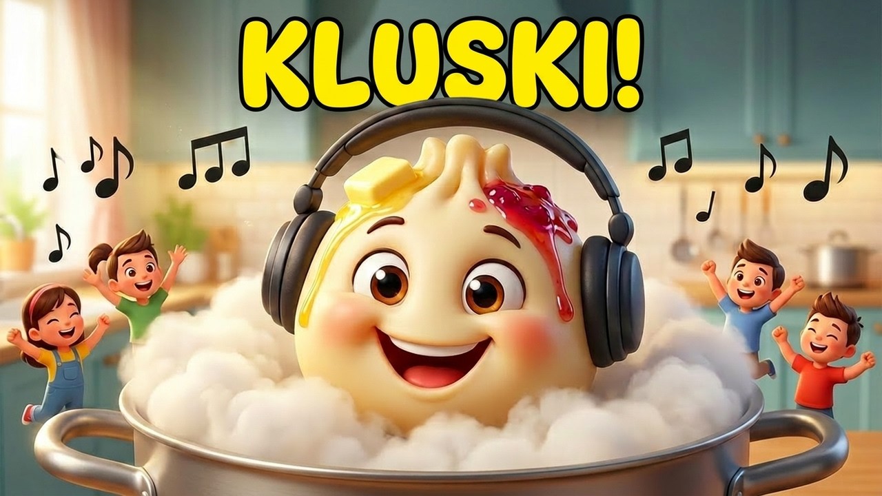 █▬█ █ ▀█▀  🥟 KLUSKI, KLUSKI &ndash; Hop do brzucha! 🎶 Wesoła piosenka dla dzieci | Rymowanki śpiewanki