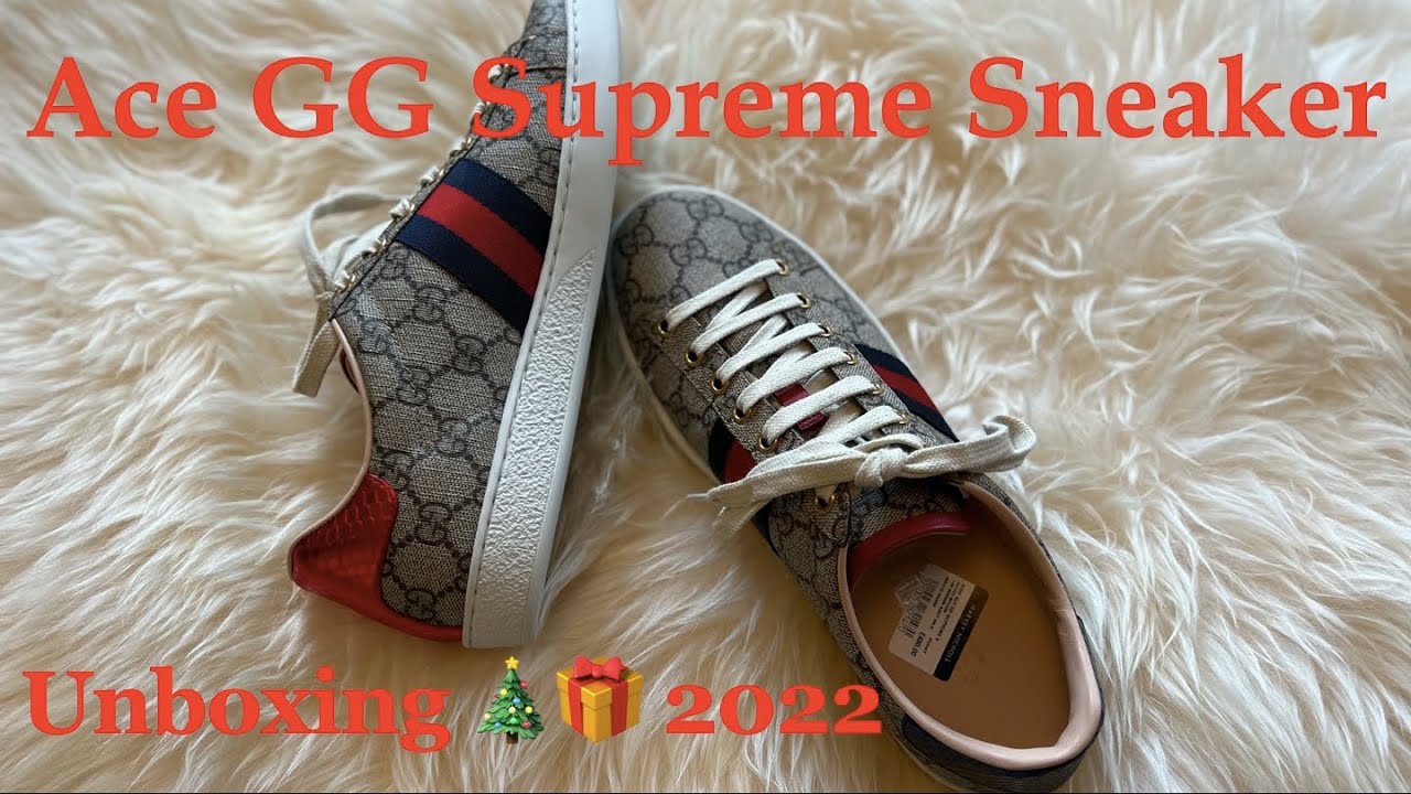 Unbox & review || Gucci Women’s Ace GG Supreme Sneaker || ของขวัญคริสต์มาสล่วงหน้า