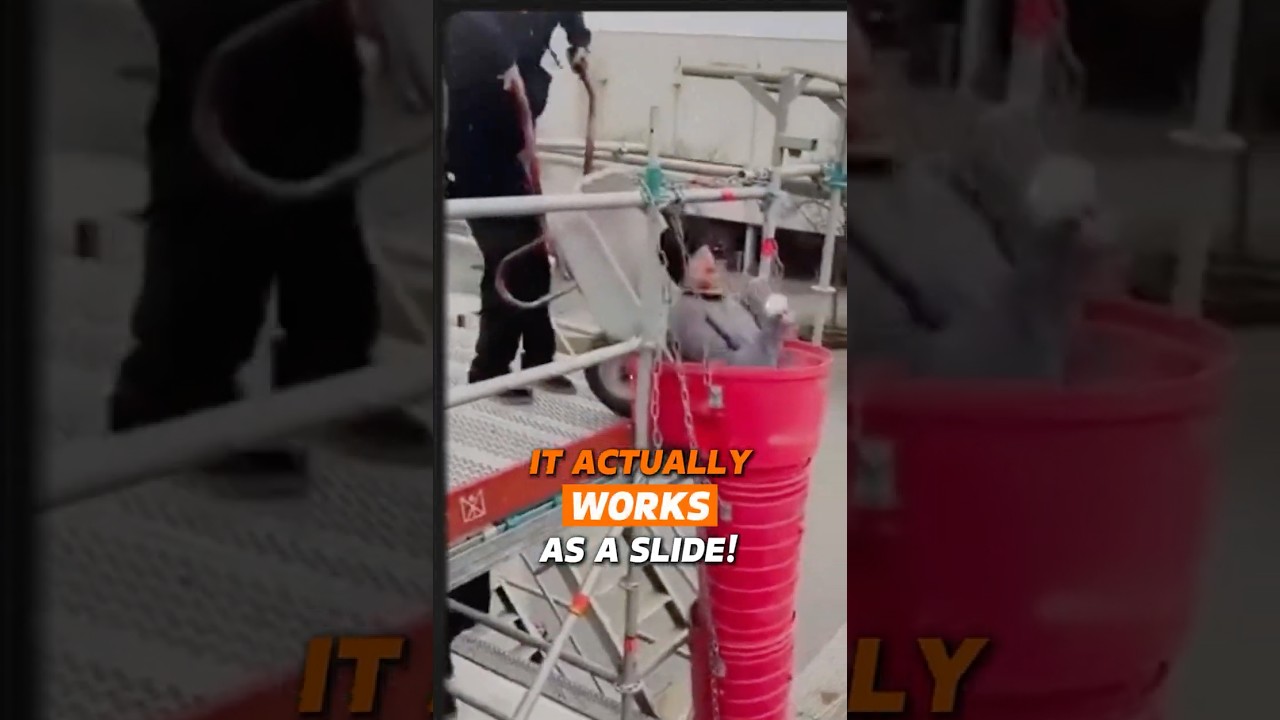 Bucket List: Guy Uses Construction Chute As Slide! &ndash; Epic Stunt Alert!