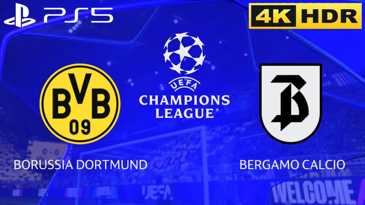 Borussia Dortmund vs Atalanta | FC26 PS5 4K | UEFA CHAMPIONS LEAGUE | Playoffs 1st Leg