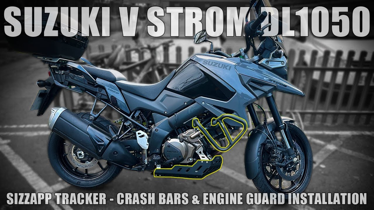 SUZUKI V STROM DL1050 - SIZZAPP Tracker & Crash Bars & Engine Guard Installation