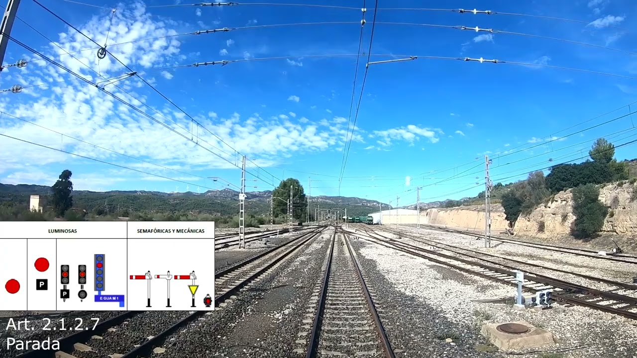 SITUACIONES FERROVIARIAS - casos de Pasos a nivel Protegido (Cab ride, train driver's view)