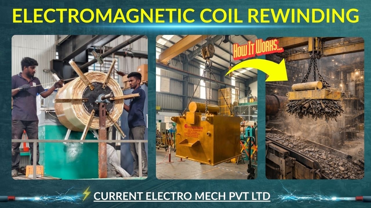 Electromagnetic Coil Rewinding & Complete Reassembly
