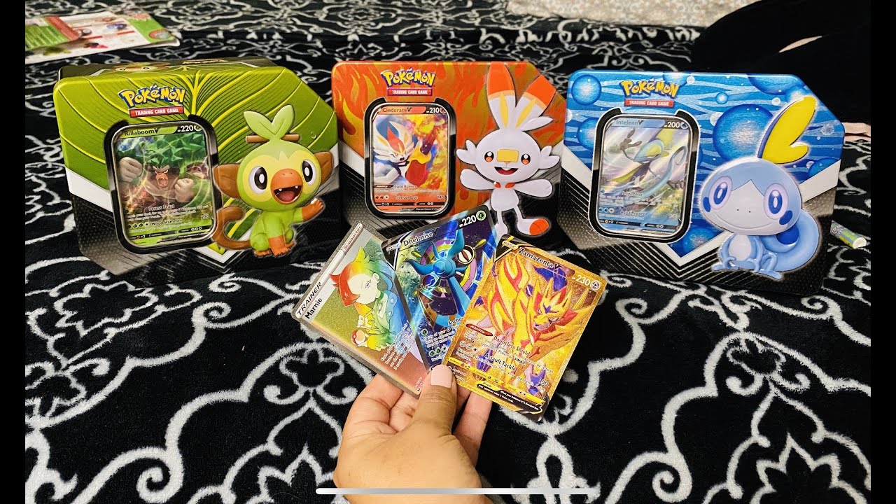 *BRAND NEW* Pok&eacute;mon SWORD AND SHIELD GALAR TINS Opening/ ZamazentaV GOLD