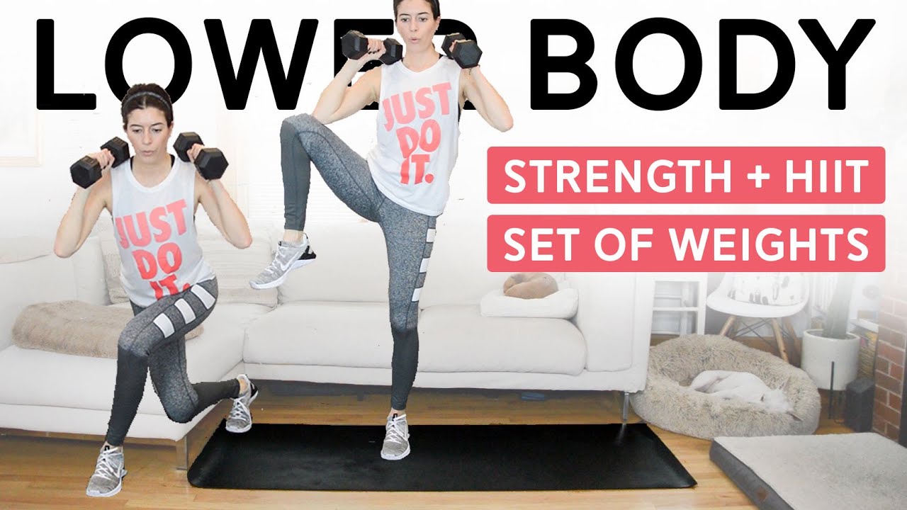 Butt + Legs Workout (Tabatas and Weighted Circuits) - 23 Min Class