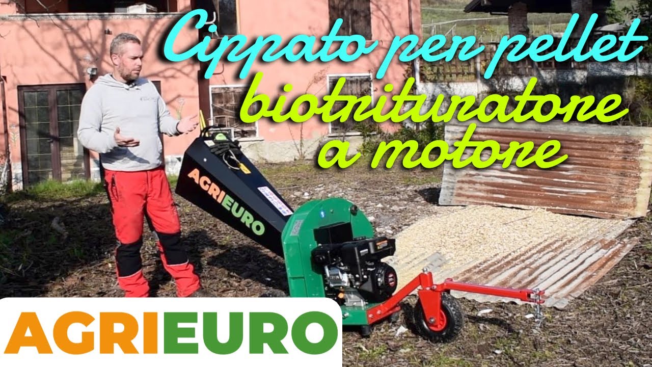 Come faccio il cippato per pellet con il biotrituratore a motore AGRIEURO